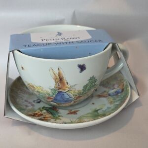 🆕️ Peter Rabbit Porcelain Teacup and Saucer Set NWT